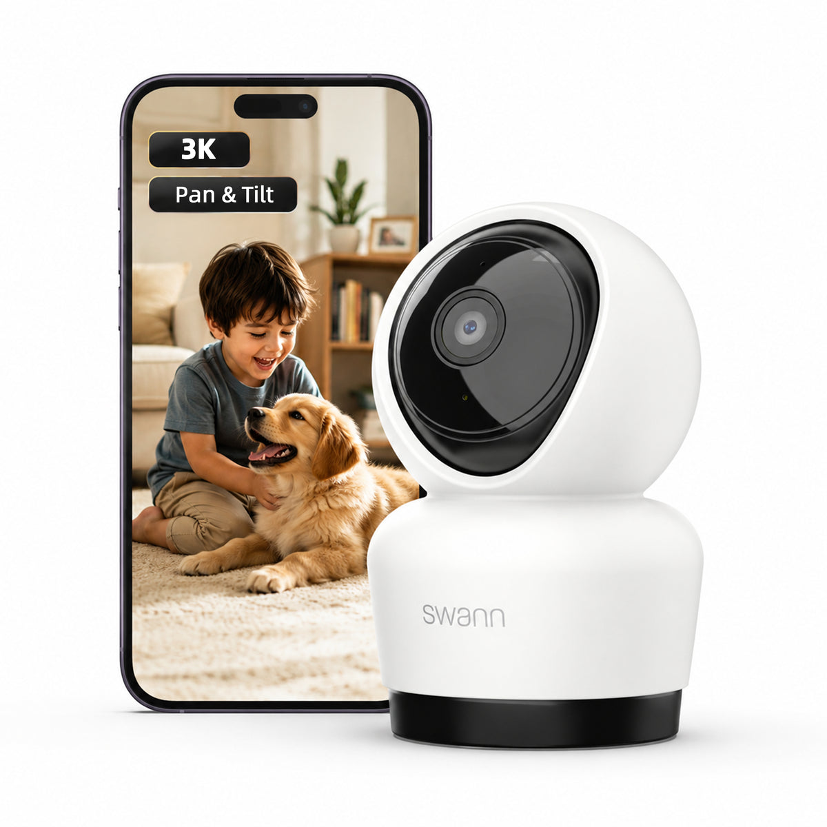 Swann EVO​3K Indoor Pan & Tilt Wi-Fi Camera​ | SWIFI-SE3KPT