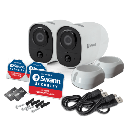 Xtreem Wireless Security Cameras 2 Pack with 2-Way Talk, Siren & Heat + Motion Detection | SWIFI-XTRCM32G2PK