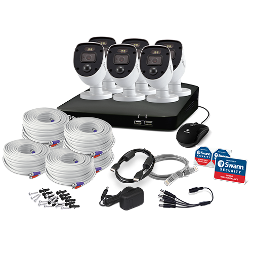 Home 6 Camera 8 Channel 1080p Full HD DVR Security System