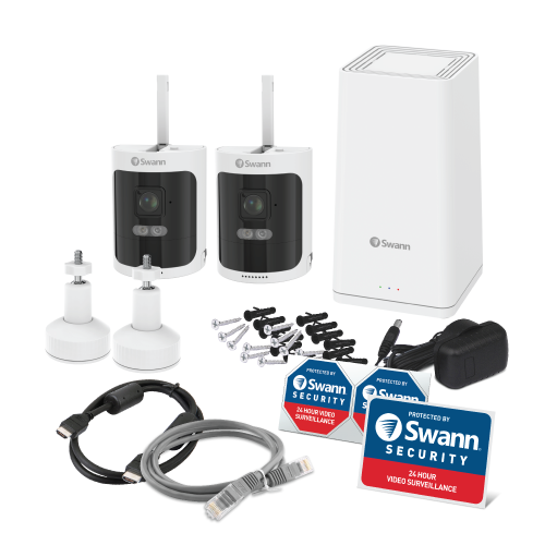 AllSecure650 2K Wireless Security Kit with 2 x Wire-Free Cameras & Power Hub |  SWNVK-650KH2