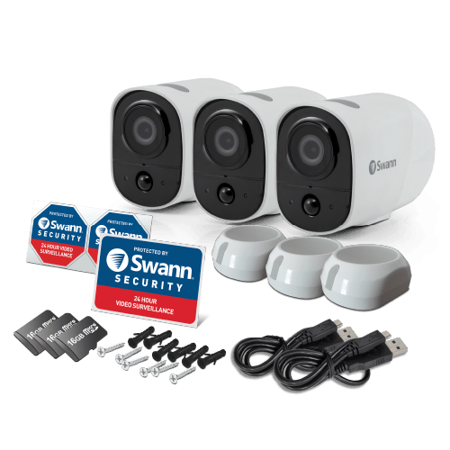 Xtreem Wireless Security Cameras 3 Pack with 2-Way Talk, Siren & Heat + Motion Detection | SWIFI-XTRCM32G3PK