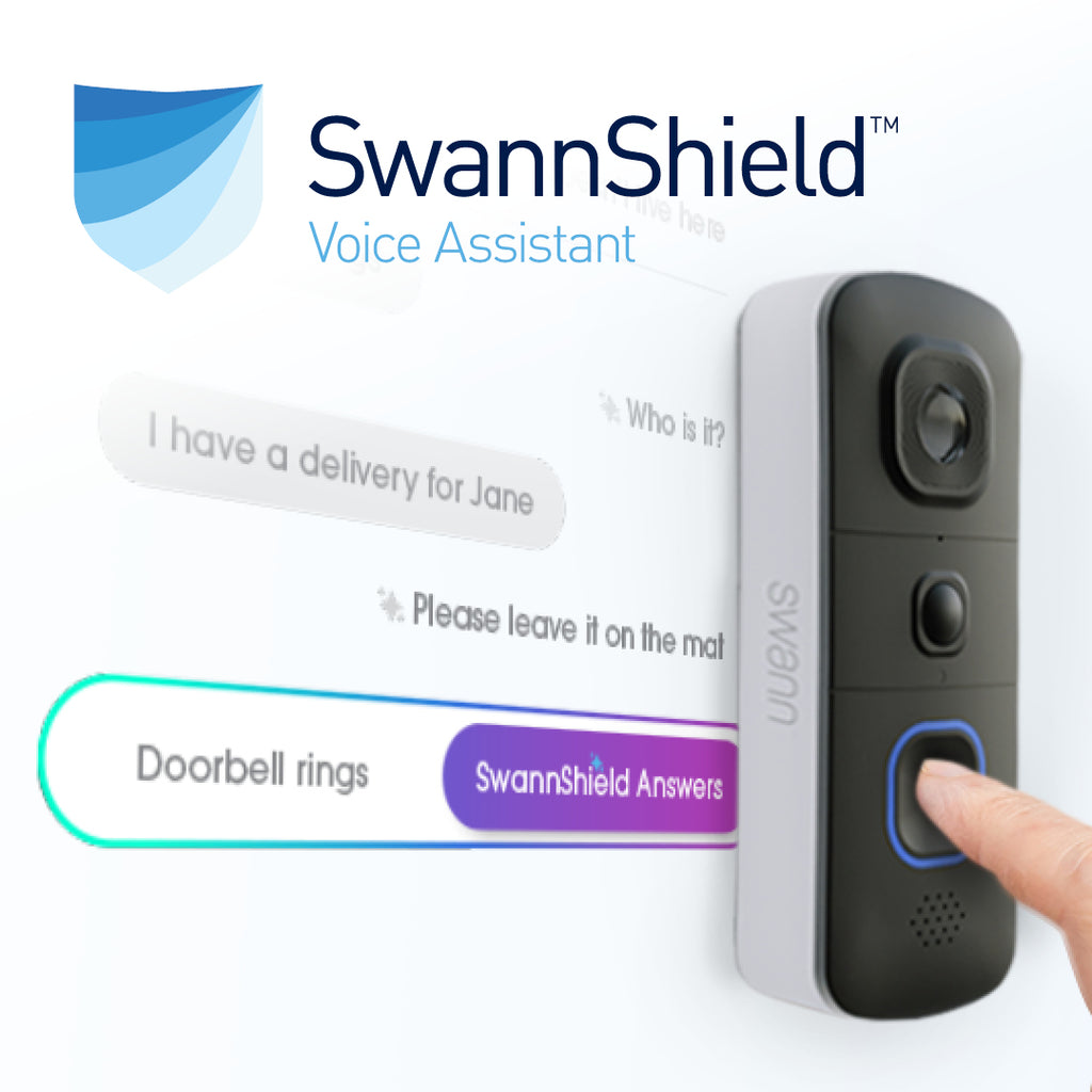 EVO Wireless Video Doorbell with SwannShield AI Voice Assistant | SWIFI-SEVDBC
